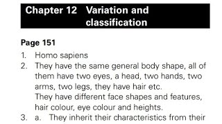 Variation and classificationunit 12testyourselfscience fact file 2 [upl. by Ahsaercal]