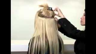 How to put on Extendit Clipin Hair Extensions [upl. by Dublin]