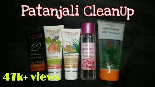 One Brand Facial Clean Up at home  Using only Patanjali Products  Under Rs 80 [upl. by Oinotla802]