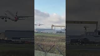 British Airways A319131 registration GEUPY outbound for London Heathrow from Belfast City shorts [upl. by Hpseoj164]