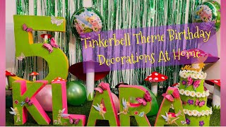 Tinkerbell Birthday Decorations at Home  Do It Yourself  Simply Klara [upl. by Kassia]