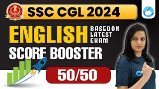 SSC CGL Tier 1 2024 English Expected Paper  Based on Latest Exam  SSC CGL 2024 English Classes [upl. by Hgielra]