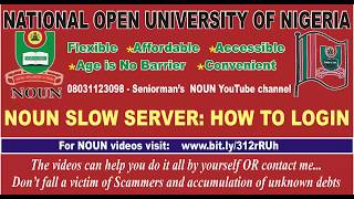 NOUN Slow Server How To Login [upl. by Wilda]