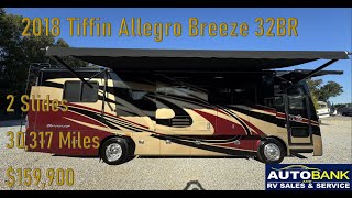 2018 Tiffin Allegro Breeze 32BR  Autobank RV Sales amp Service [upl. by Eda]