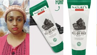 NATURES ESSENCE Peel Off Mask Active Charcoal  Anti Pollution  How To Use And Remove  Rimes Vlog [upl. by Hubert]