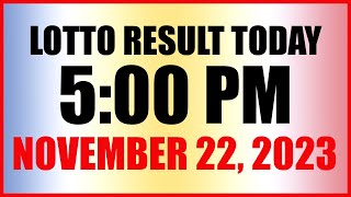 Lotto Result Today 5pm November 22 2023 Swertres Ez2 Pcso [upl. by Emoryt]