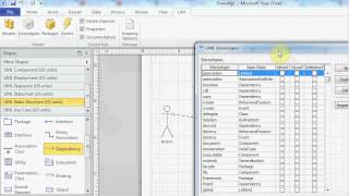 Microsoft Visio add UML include arrow [upl. by Nytsirc308]