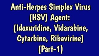 Anti HSV Agent Part1 AntiHerpes Simplex Virus Idoxuridine Vidarabine Cytarbine Ribavirine [upl. by Hajed794]