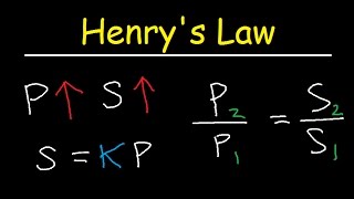 Henrys Law Explained  Gas Solubility amp Partial Pressure  Chemistry Problems [upl. by Jenni]