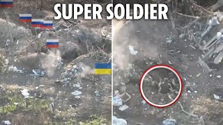 Single heroic Ukrainian soldier will NOT give up ground as he fights off wave of Russian troops [upl. by Juliette]