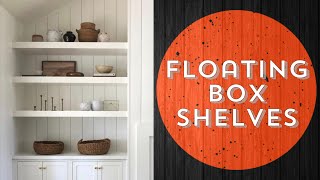 How to make Built in Shelves  Easy Floating Box Shelves  DIY built in shelves [upl. by Ymer]