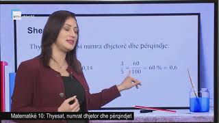 Matematikë 10  Thyesat numrat dhjetor dhe përqindjet [upl. by Brear989]