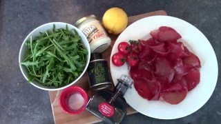 Bresaola Appetisers  With pecorino cheese and rocket salad [upl. by Pry]