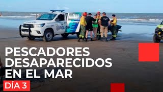 PESCADORES DESAPARECIDOS EN PINAMAR tercer día de búsqueda incesante en el mar [upl. by Hooker661]