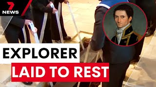 Captain Matthew Flinders laid to rest in hometown  7NEWS [upl. by Claudie]