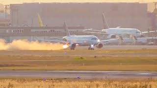 Dangerous Takeoff Engine Failure and Emergency Landing [upl. by Aihseyt]