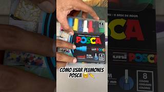 Cómo utilizar plumones posca 🤓✏️ drawing poscamarkers posca markers dibujando artwork crafts [upl. by Lamrouex917]