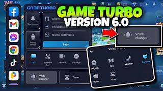 GAME BOOSTER WITH VOICE CHANGER  GAME TURBO 60 NEW UPDATE [upl. by Sirenay]