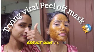 Trying viral Peel off mask 😱Coffee Egg mask 🎭minivlogmalayalambeautytips viralvideotrending [upl. by Akineg]