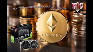 COMPRE LA RTX 3060 12GB ESTUVO MINANDO ETHEREUM💠 AL 70 247 FUNCIONARA BIEN [upl. by Netsrejk135]