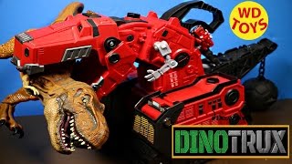 Dinotrux Mega Chompin Ty Rux Talking Dinosaur Trucks Dreamworks Vehicle Unboxing Review By WD Toys [upl. by Nananne]