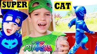 PJ Masks Catboy SUPER CAT Speed Gekko amp Catboy Racing Pretend Play [upl. by Duyne]