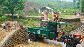 Building Solid Bridge Foundations with Stone  Build solid bridge to withstand heavy flood [upl. by Ohaus]