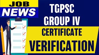 TGPSC Group IV Certificate Verification Dates Announced for Nov 2 amp 22 2024 in Hyderabad [upl. by Llebpmac]