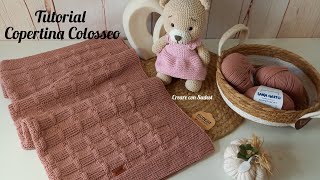 Copertina Colosseoscialle ai ferri per neonatikniting tutorial [upl. by Lhary976]