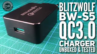 BlitzWolf BWS5 QC30 USB charger unboxed and tested [upl. by Aia205]