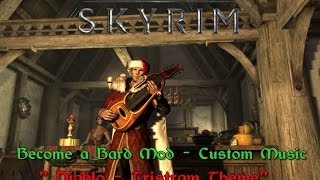 TESV Skyrim Mod Become a Bard with Custom Music [upl. by Wilbert]