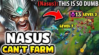 I made this poor Nasus unable to farm with wave management HE WAS STUCK LEVEL 3 [upl. by Edora2]