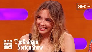 Jodie Comers Parents Are Really Capitalizing On Her Success 😂 The Graham Norton Show  BBC America [upl. by Ayrotal]