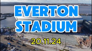 NEW Everton Stadium Bramley Moore dock New Crane [upl. by Marala]