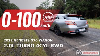 2022 Genesis G70 Shooting Brake 0100kmh amp engine sound [upl. by Llevel71]