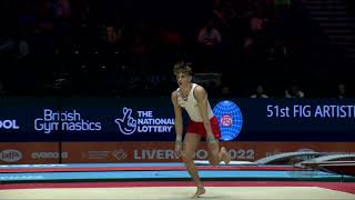 OSBERGER Benjamin FRA  2022 Artistic Worlds Liverpool GBR  Qualifications Floor Exercise [upl. by Stillman]