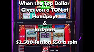 When the Top Dollar gives you a Ton of Handpays and Jackpots slots jackpot handpay slot casino [upl. by Pogue463]