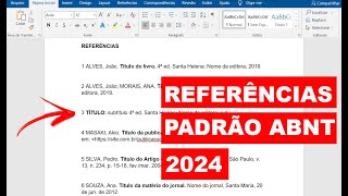 COMO FAZER AS REFERÊNCIAS ABNT FÁCIL E RÁPIDO 2024 [upl. by Wells]