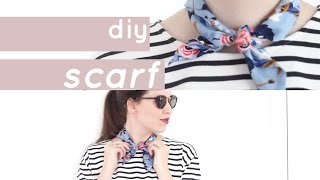 DIY Neck Scarf How to Make a Vintage Inspired Scarf  Chic Éthique [upl. by Kcirad]