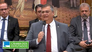 CCJ  Flávio Dino fala sobre a política nacional de armas e ações pós 801  28032023 [upl. by Anaihs]