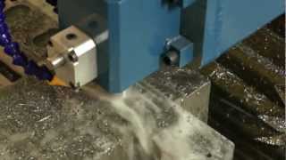 Home built mill chewing on s7 tool steel [upl. by Lucila]