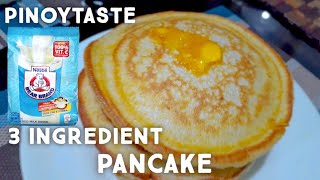 WOW 3 ING PANCAKE  PINOY TASTE  WITHOUT BAKING POWDER AND HAND MIXER [upl. by Stulin]