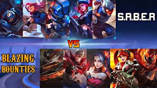 MOBILE LEGENDS SABER VS BLAZING BOUNTIES  MOBILE LEGENDS SABER VS BLAZING BOUNTIES 1VS1 FIGHT [upl. by Laura]