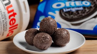 3Ingredient Nutella Truffles  Dished Shorts [upl. by Aeirdna200]