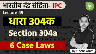 homicide by rash and negligent act in hindi  304a ipc in hindi  6 case laws [upl. by Lodge]