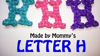 Letter H Charm Without the Rainbow Loom [upl. by Vod]