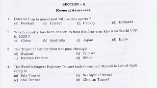 APSSB Combine Secondary Level Examination 2024 GENERAL AWARENESS Questions SOLVED [upl. by Itsyrc]