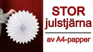 Vika stor julstjärna  JULPYSSEL MED PAPPER [upl. by Llenrahs602]