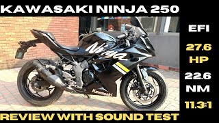 Kawasaki Ninja 250 Motorcycle Review With Sound Test [upl. by Adnilrev438]