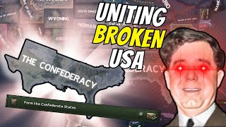 FORMING the CONFEDERACY in broken US  HOI4 [upl. by Anuahsed339]